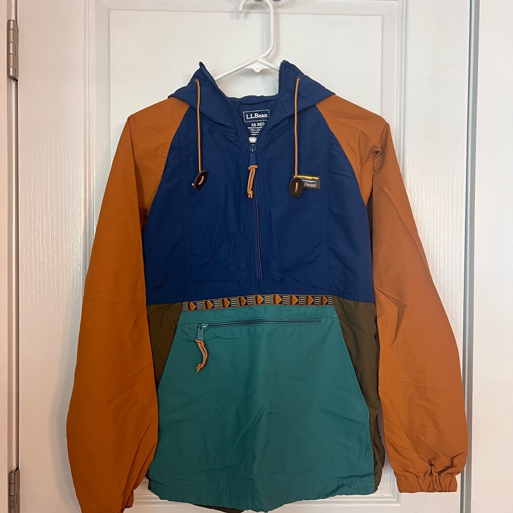 L.L. Bean Blue and Orange Anorak